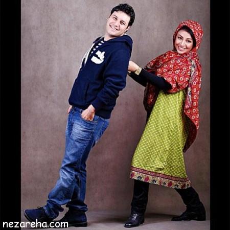 عکس جواد عزتی و همسرش , جواد عزتی , جواد عزتی و مه لقا باقری